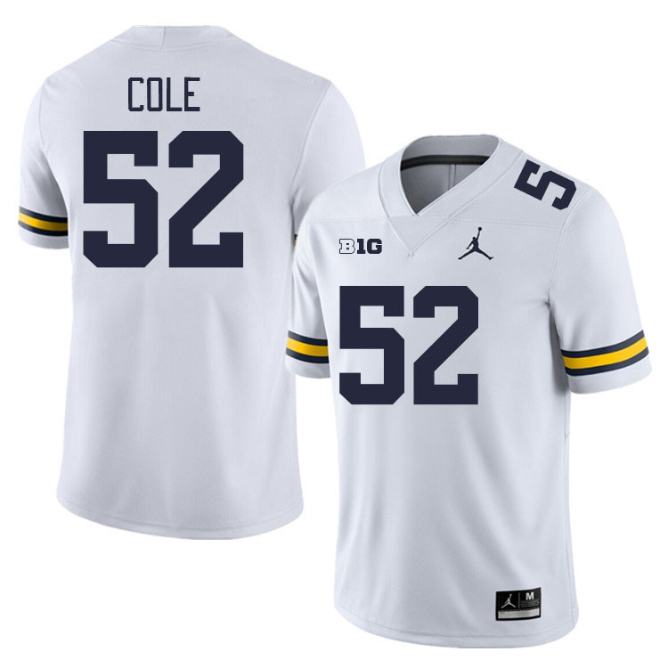 Michigan Wolverines #52 Mason Cole College Football Jerseys Stitched Sale-White